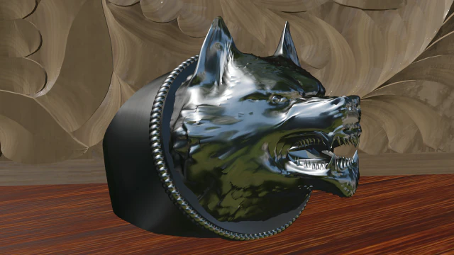 Ring Wolf 3D Model .c4d .max .obj .3ds .fbx .stl .blend 