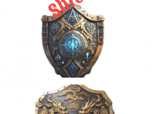 Shield Set - Set containing 5 different shield models Shield Koleksion 1 3D Model