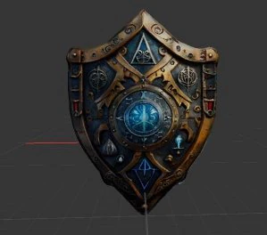 Mage Shield 3D Model .c4d .max .obj .3ds .fbx .stl .blend 