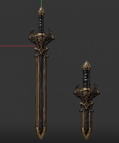 Sword set 3D Model .c4d .max .obj .3ds .fbx .stl .blend 