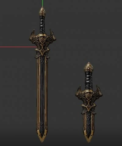 Sword set 3D Model .c4d .max .obj .3ds .fbx .stl .blend 