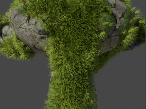 Old wooden house with ivy and moss genrateres 3D Модель