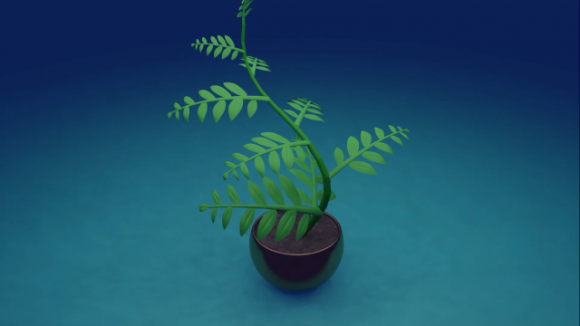 Plant growth and turret animation 3D Model .c4d .max .obj .3ds .fbx .stl .blend 