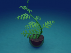 Plant growth and turret animation 3D Модель