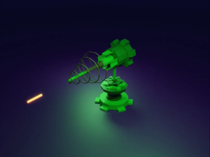 Plant growth and turret animation 3D Model