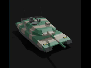 Tipo 10 de baixo poli Modelo 3D