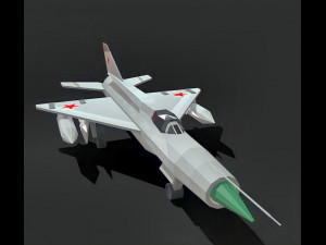 Low-poly MIG-21 3D Model