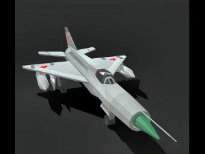 MIG-21 de baixo poli Modelo 3D