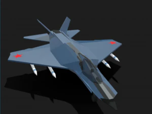MIG-21 de baixo poli Modelo 3D