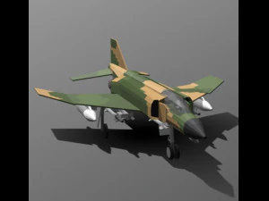 Fantasma F-4 de baixo poli Modelo 3D