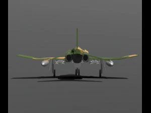 Fantasma F-4 de baixo poli Modelo 3D