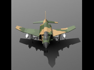 Low-poly F-4 Phantom 3D Model