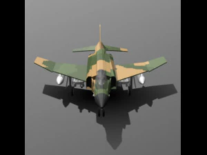 Fantasma F-4 de baixo poli Modelo 3D