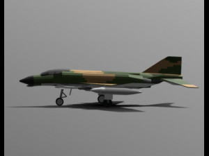 Low-poly F-4 Phantom 3D Model