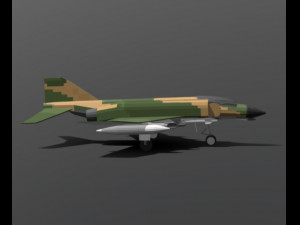 Low-poly F-4 Phantom 3D Model