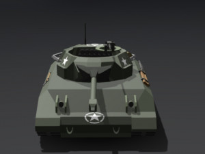 Low-poly M18 Hellcat 3D Model