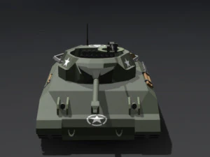 Low-poly M18 Hellcat 3D Model