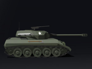 Low-poly M18 Hellcat 3D Model