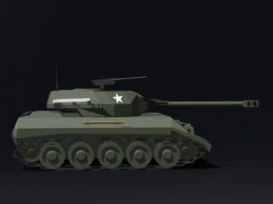 Low-poly M18 Hellcat 3D Model