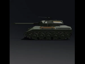 Low-poly M18 Hellcat 3D Model