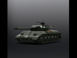 Low-poly M18 Hellcat 3D Model