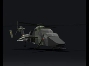 LowPoly Eurocopter tiger 3D Model