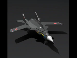 Su47 a basso numero di poligoni Modello 3D