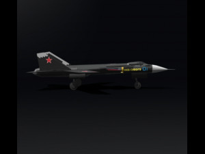 Low-poly Su47 3D Model