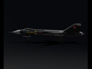 Low-poly Su47 3D Model