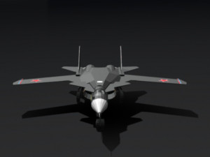 Low-poly Su47 3D Model