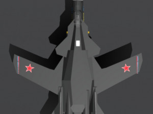 Low-poly Su47 3D Model