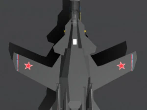 Su47 a basso numero di poligoni Modello 3D