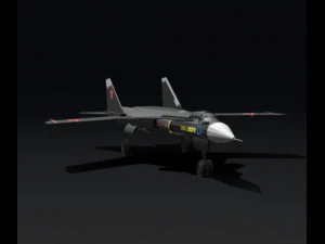 Su47 a basso numero di poligoni Modello 3D