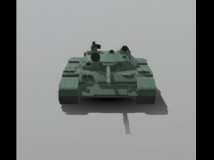 Low poly T-62 3D Model