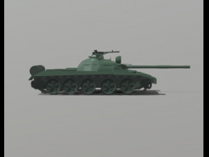 Low poly T-62 3D Model