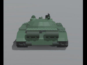Low poly T-62 3D Model
