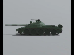 로우 폴리 T-62 3D 모델