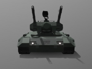 Low-poly Flakpamzer gepard Modello 3D