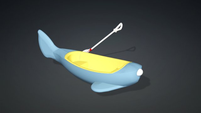 Baby canoa 3D 模型 .c4d .max .obj .3ds .fbx .stl .blend 
