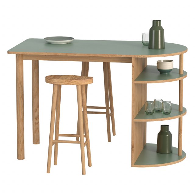 FORMICA x LA REDOUTE INTERIEURS Quillan oak veneer table 3D Модель .c4d .max .obj .3ds .fbx .stl .blend 