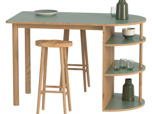 FORMICA x LA REDOUTE INTERIEURS Quillan oak veneer table 3D Model