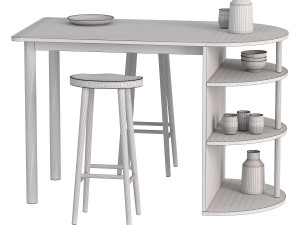 FORMICA x LA REDOUTE INTERIEURS Quillan oak veneer table 3D Модель