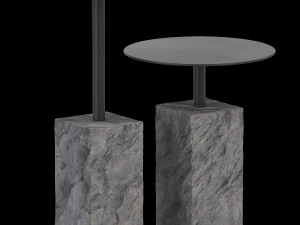 岩石边桌 3D 模型