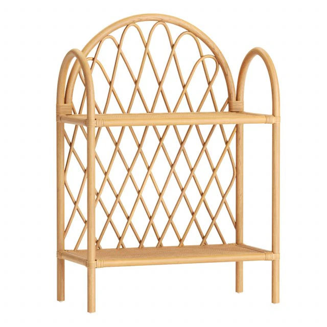 Rattan display shelf 3D Model .c4d .max .obj .3ds .fbx .stl .blend 