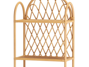 Rattan display shelf Modèle 3D