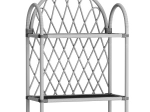 Rattan display shelf Modèle 3D