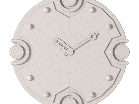 Minimalist Silent Wall Clock for Kids Bedroom Model 3D