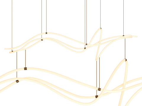 Modern Custom Linear Led Pendant 3D Model