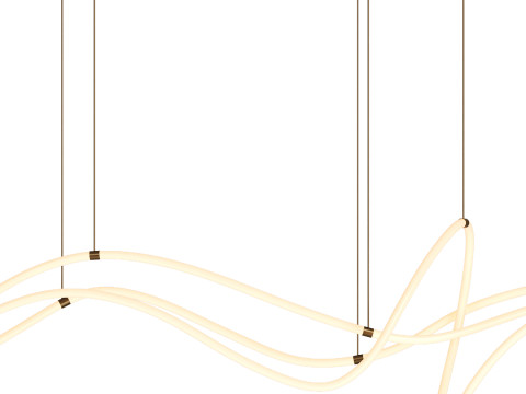 Modern Custom Linear Led Pendant 3D Модель