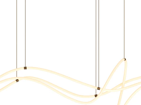 Modern Custom Linear Led Pendant 3D Model